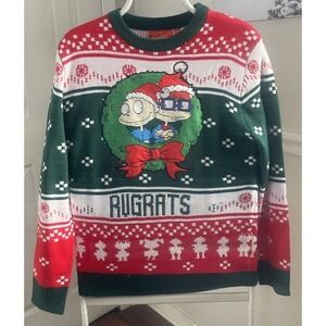 Rugrats Tommy & Chuckie Ugly Christmas Sweater Small Nickelodeon Long Sleeve